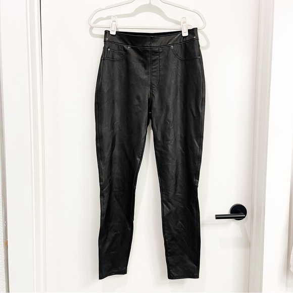 NWOT Spanx Leather Like Ankle Skinny Pant Black - Picture 5 of 8